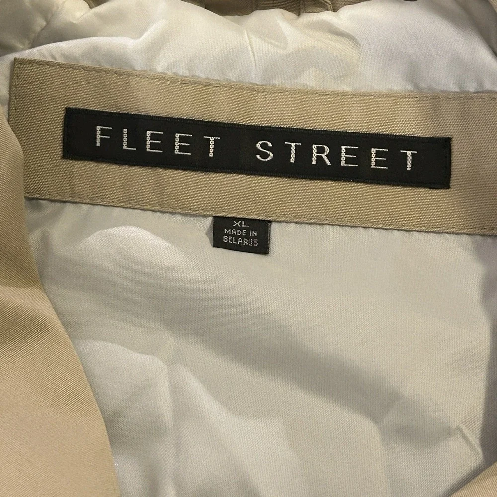 Fleet Street Women's XL Button Up Hooded Water‎ Resistant Jacket $90 New